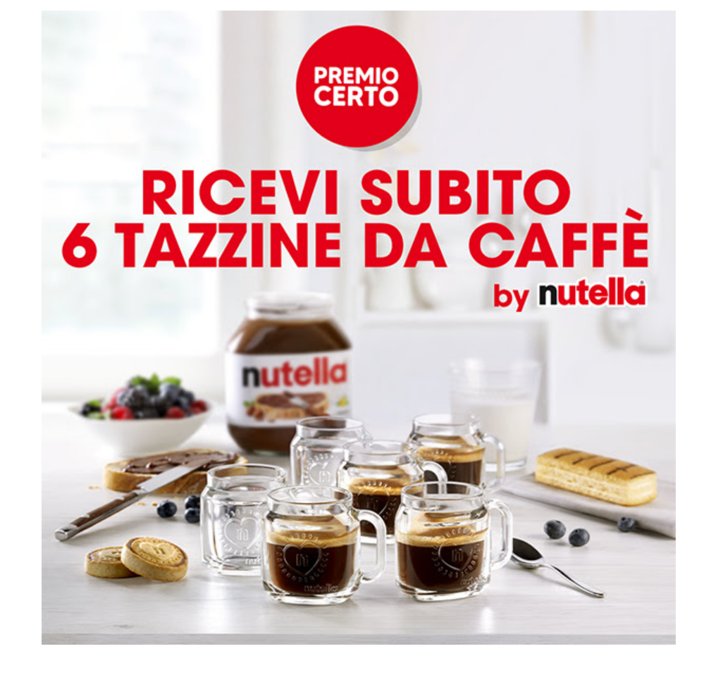 Ricevi in regalo le tazzine da caffè by Nutella®