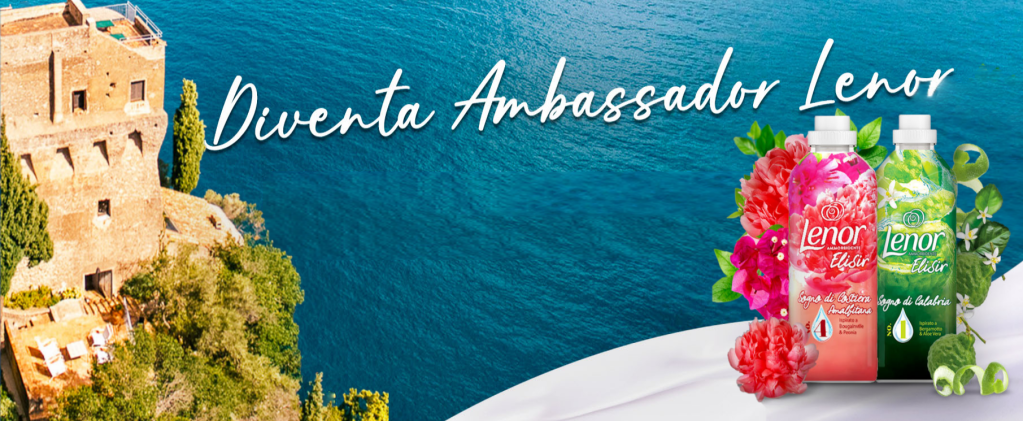 Diventa un Ambassador ufficiale Lenor: e ricevi gratis a casa un campione omaggio della nuova linea Lenor Elisir. 