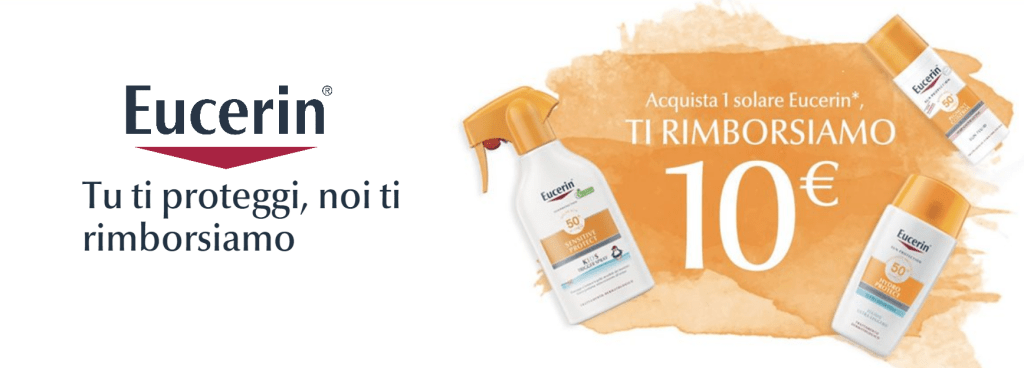 Cash Back Solari Eucerin: Ricevi fino a 20€ di rimborso!