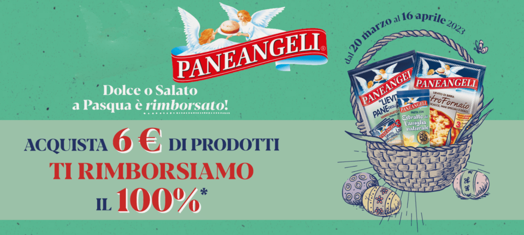Cashback Paneangeli, acquista 6€ di prodotti e ricevi il rimborso!!