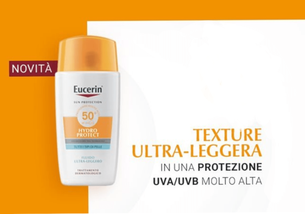 Diventa tester Eucerin e ricevi gratis Hydro protect Fluido ultra leggero SPF 50+