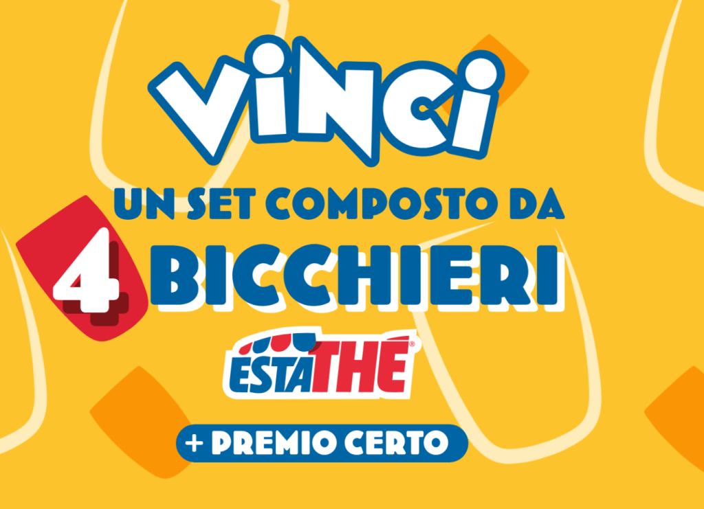 Estathé: vinci ogni ora un set di 4 bicchieri Estathé!