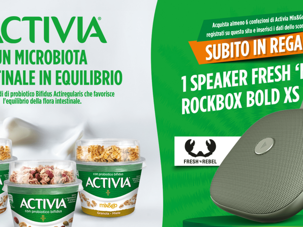 Premio certo Activia in regalo 1 speaker Fresh ‘n Rebel 