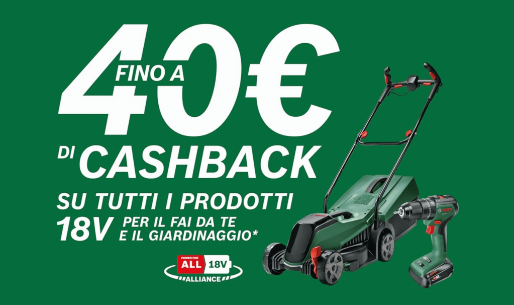 Iniziativa Bosch: ricevi un rimborso fino a 40€