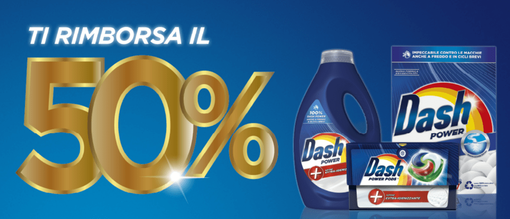 Nuovo cashback Dash ricevi un rimborso del 50%