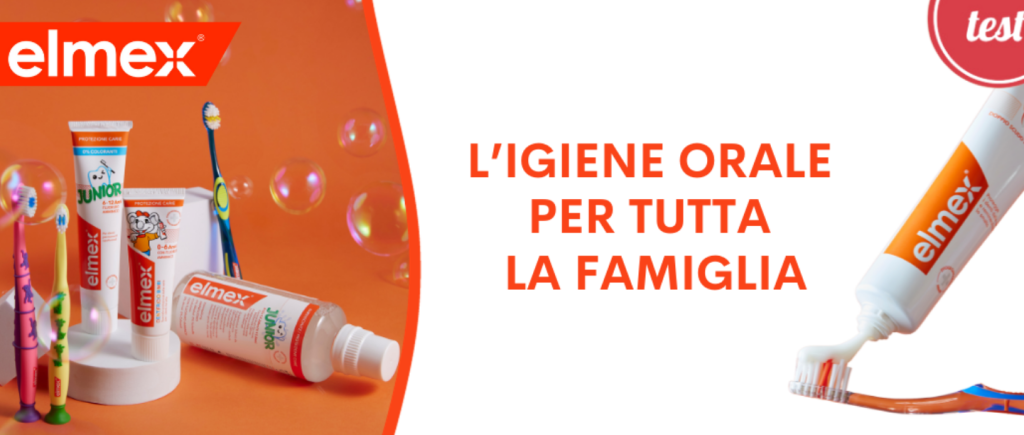 Diventa anche tu tester del Kit Igiene Orale Famiglia di elmex® con mamma che test