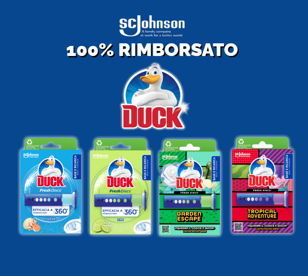 Ricevi il 100% di rimborso con Duck