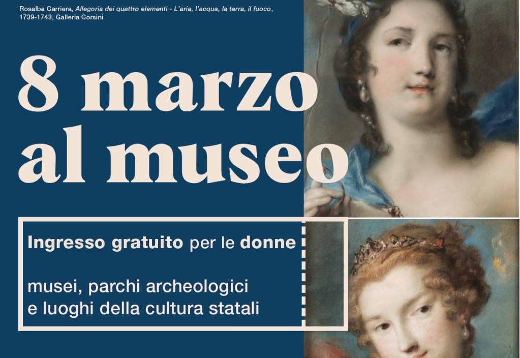 Venerdì 8 marzo 2024, ingresso gratuito per le donne nei musei e nei siti archeologici statali