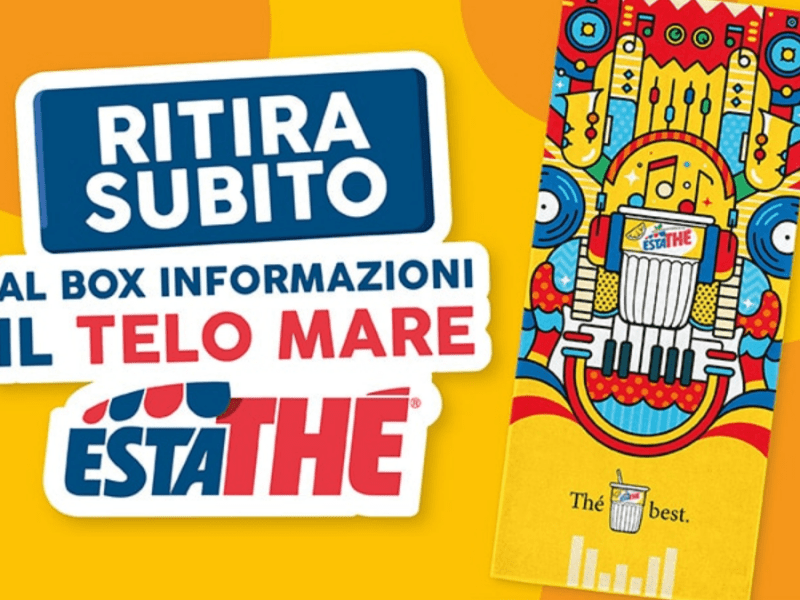 Con Estathé ricevi in omaggio un telo mare!