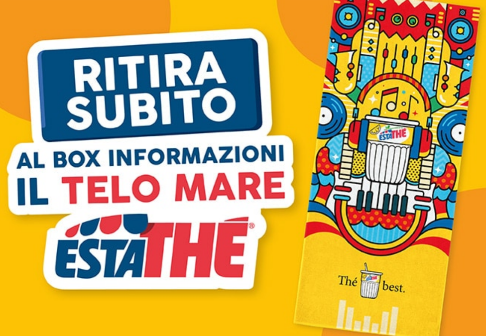 Con Estathé ricevi in omaggio un telo mare!