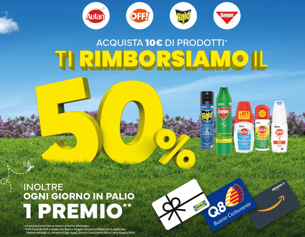 Ricevi il 50% di rimborso con SCJohnson!