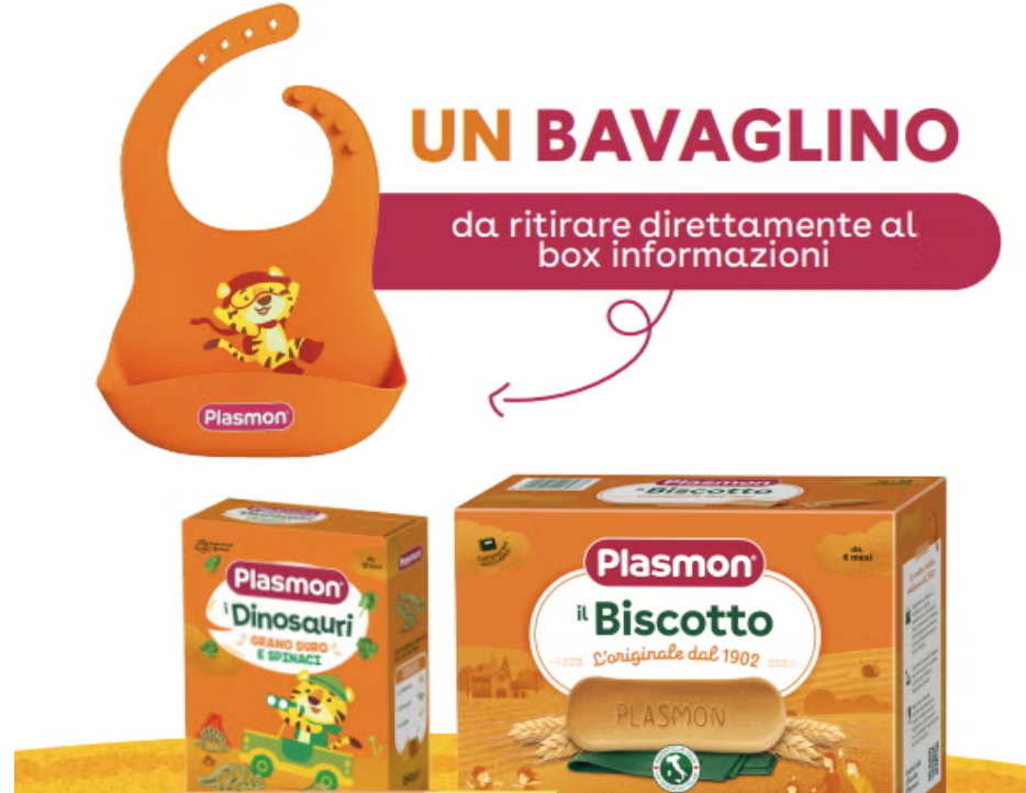 Plasmon ti regala un bavaglino brandizzato!