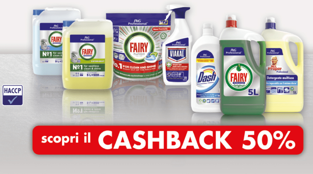 Ricevi il 50% di rimborso P&G Professional. (Solo P.IVA)