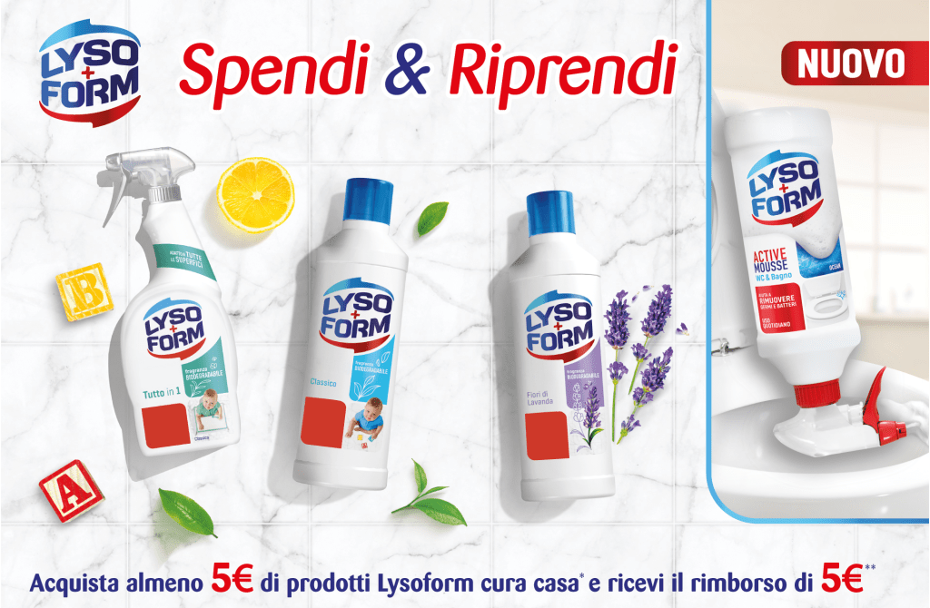 Richiedi il Rimborso di 5 Euro per i Tuoi Acquisti Lysoform