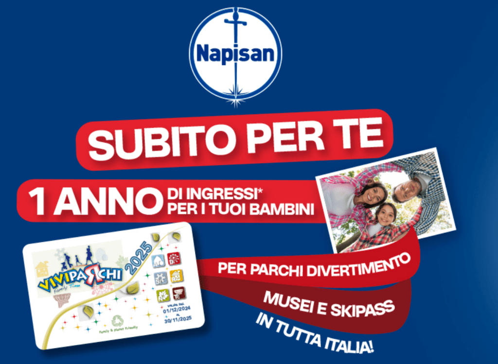 Napisan: Vinci un Anno di Ingressi nei Parchi Divertimento e Musei con la Card Vivi Parchi 2025