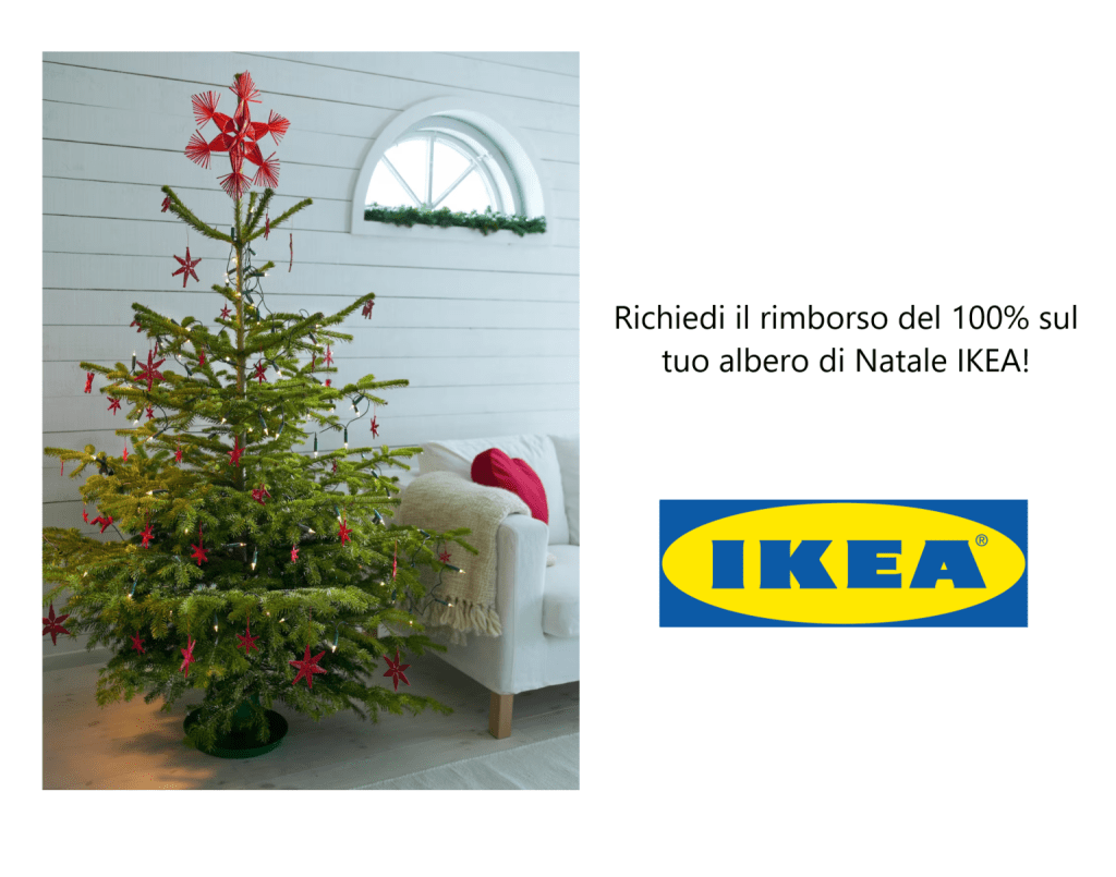 IKEA, compra un albero di Natale e ottieni il cashback del 100%