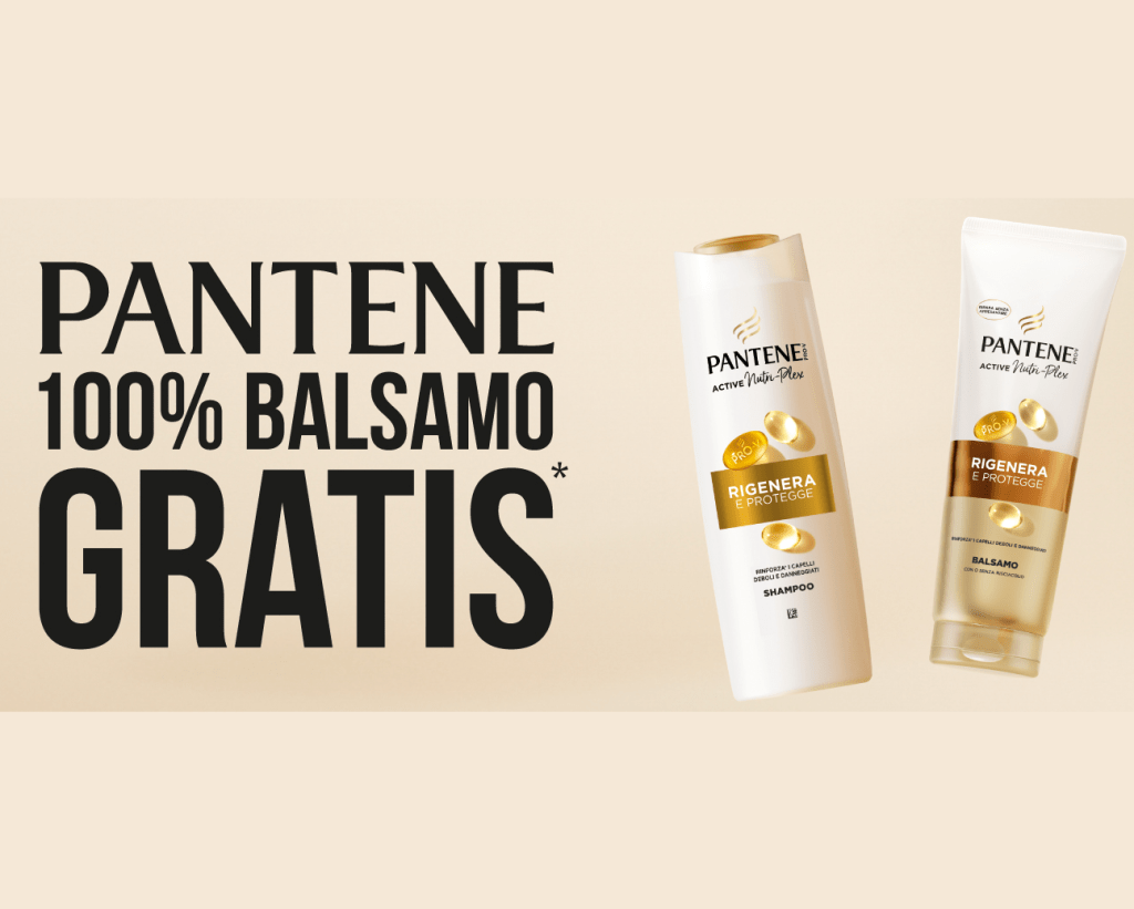 Cashback Pantene: ricevi fino a 9€ di rimborso sul balsamo!