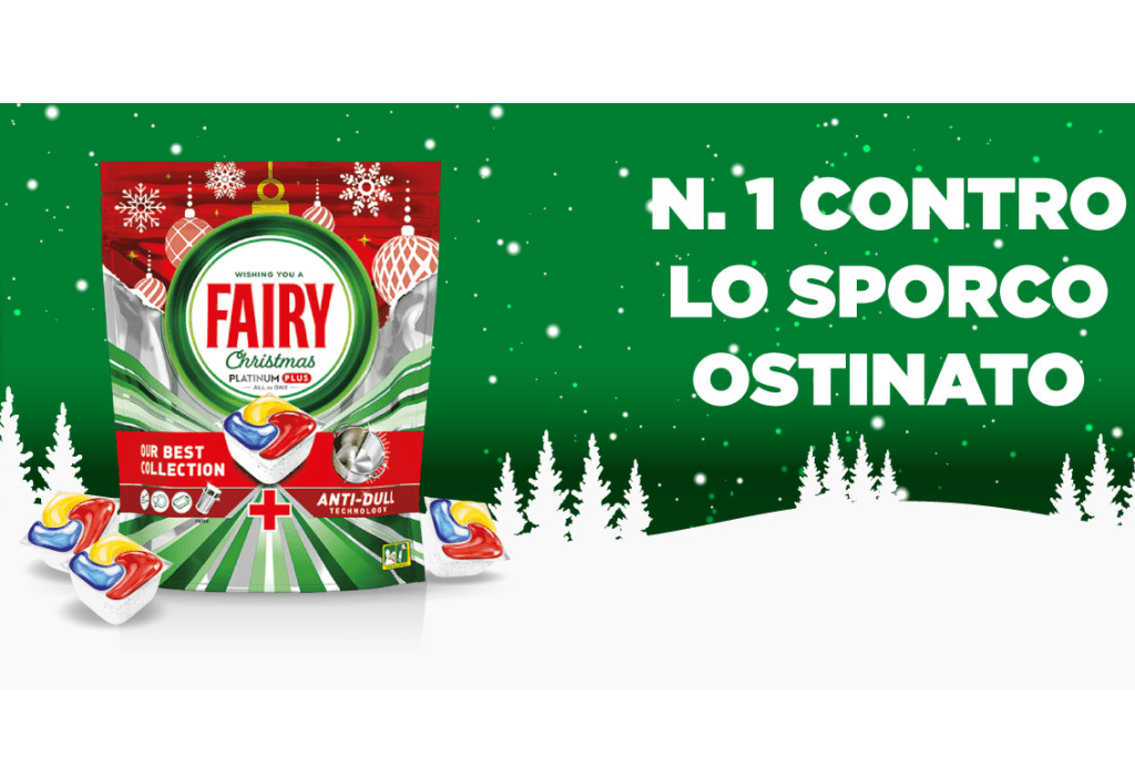 Rimborso 50% su Fairy Platinum Plus Christmas Edition e Concorso Fairy Natale