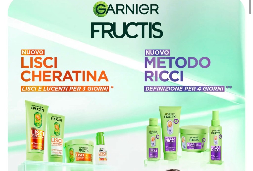 Diventa Tester dei Nuovi Prodotti Garnier Fructis: Lisci Cheratina o Metodo Ricci