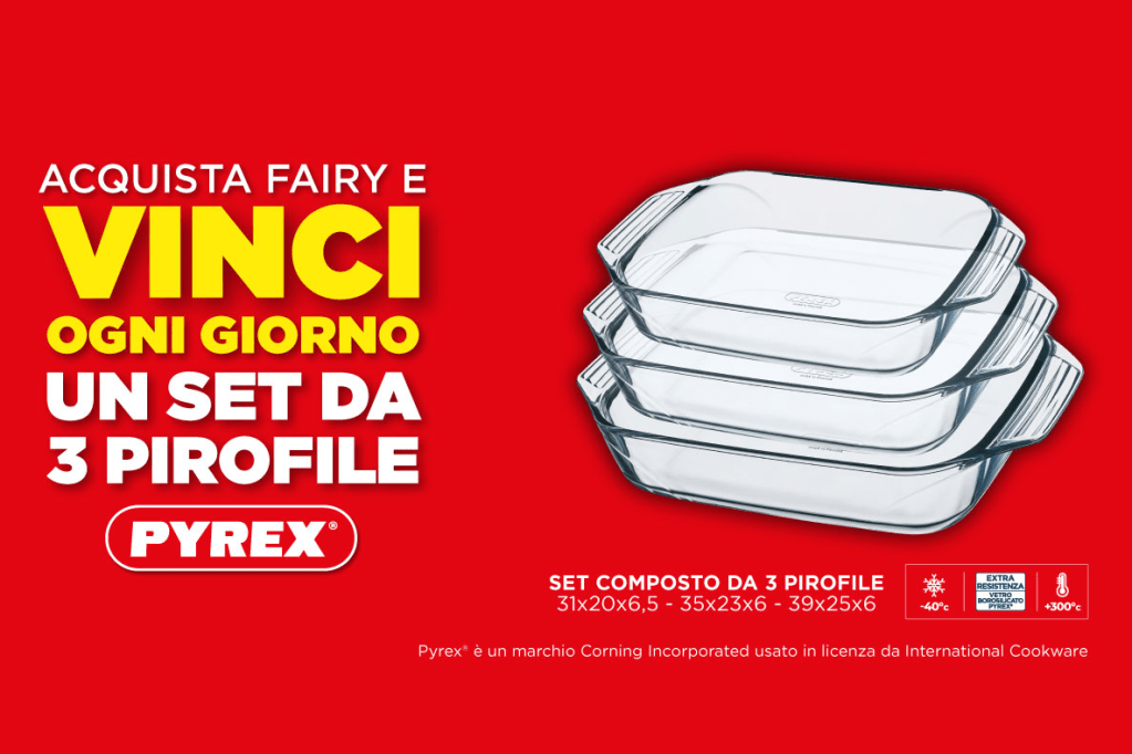 Concorso Fairy: Vinci un set di pirofile Pyrex