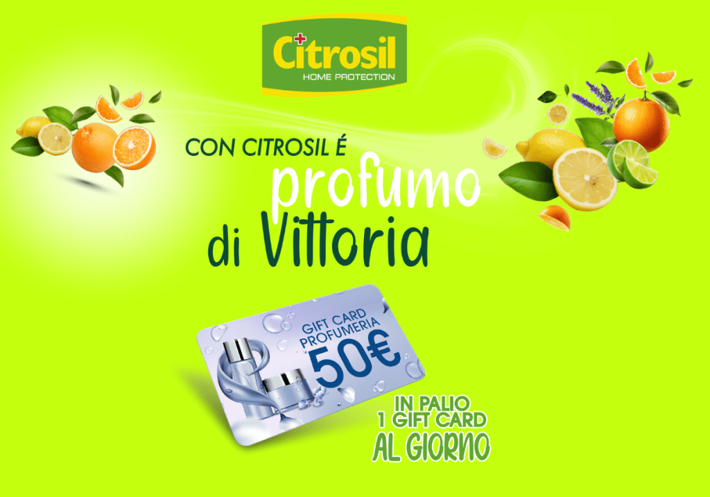 Concorso “Citrosil è profumo di vittoria”: Vinci ogni giorno una gift card da 50€