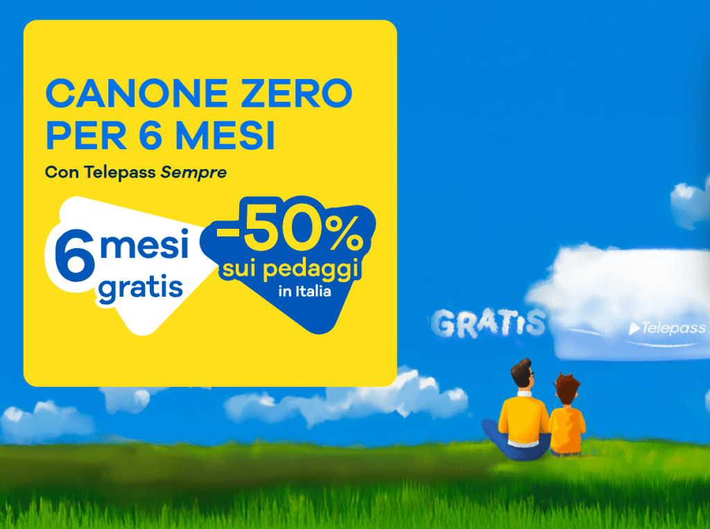 Grande Promo Telepass: 6 Mesi Gratis + 50% di Cashback!