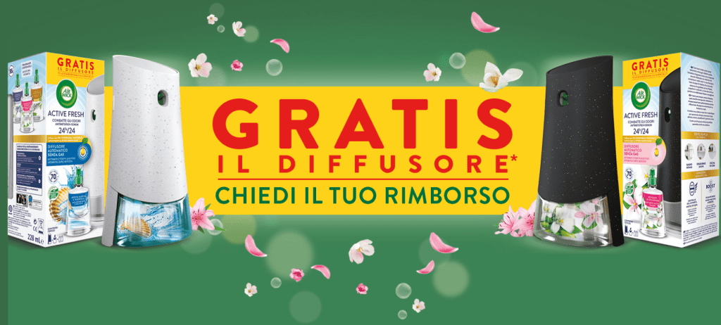 Cashback “Air Wick Diffusore Rimborsato” è tornato! 🌿