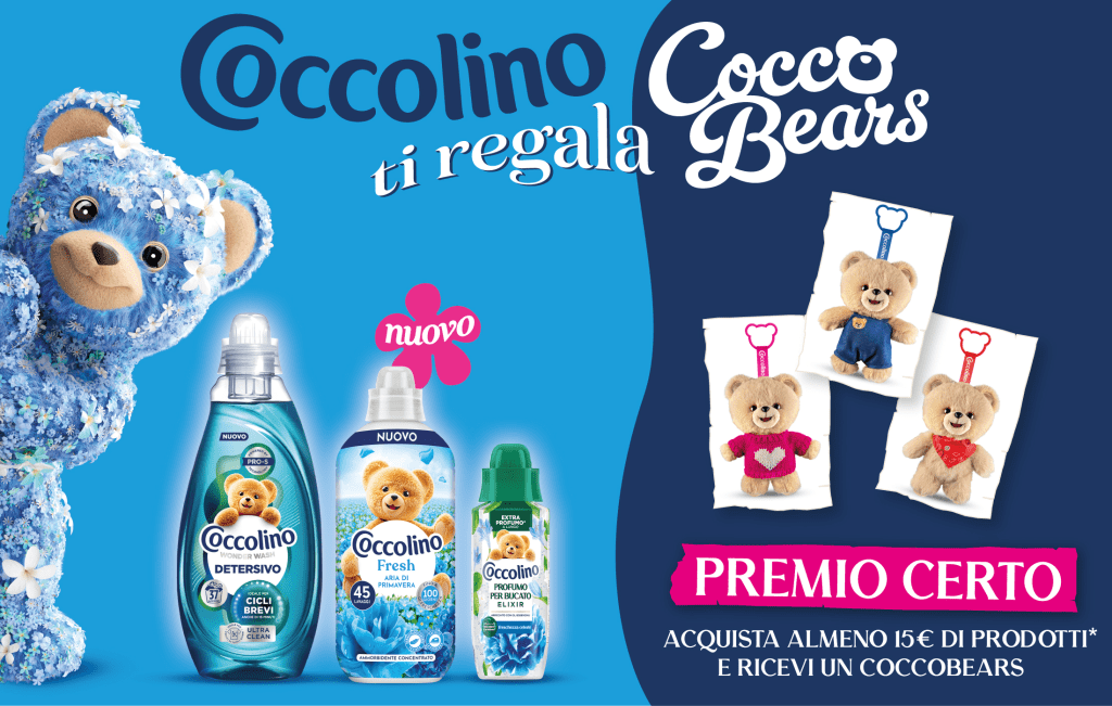 Peluche Cocco Bears in regalo con Coccolino!